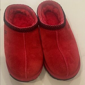 UGG Vibrant Red Suede Slippers